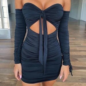 Black Tigermist Lisbon Dress Size Small